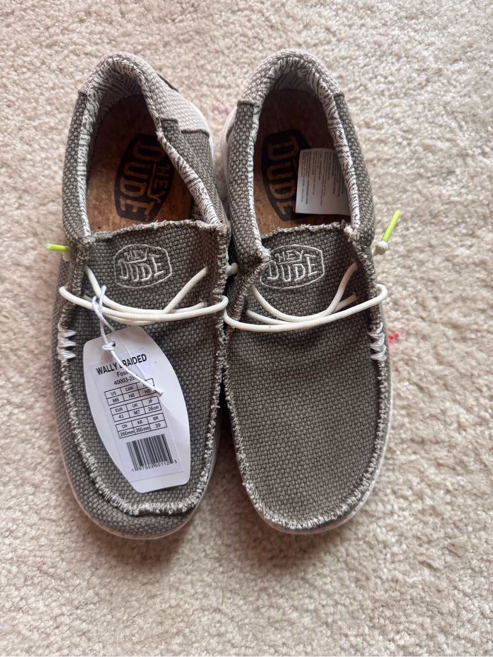 Hey Dude Men's Olive Green Wally Shoes
